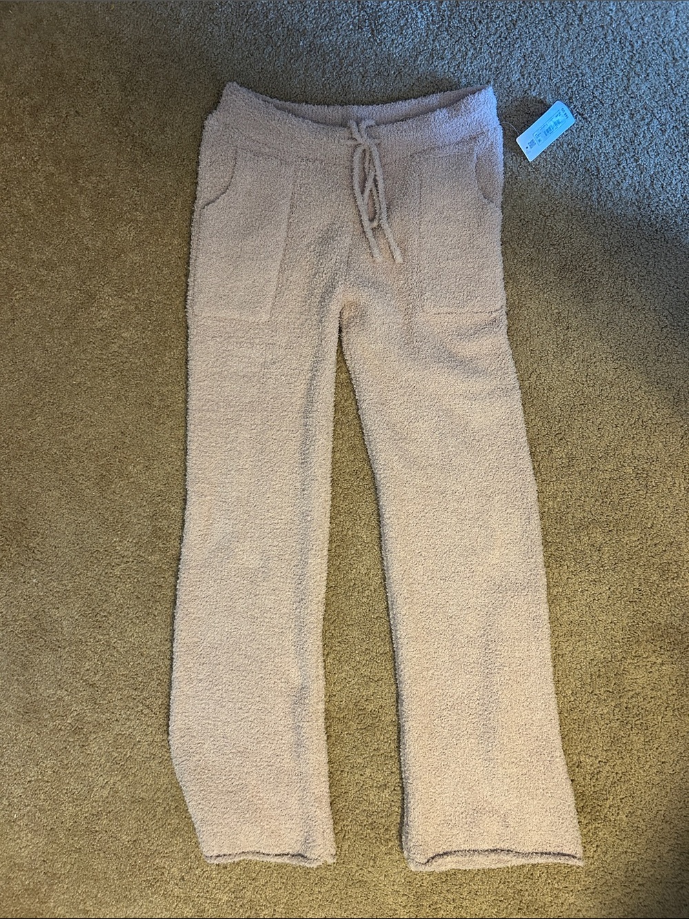 Altar'd State Plush Wide Leg Lounge Pants - Blush